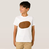 Minimalistisch bruin baret Frans Pet T-shirt (Voorkant volledig)