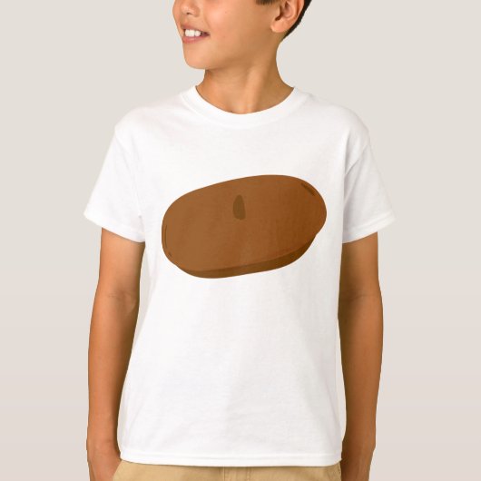 Minimalistisch bruin baret Frans Pet T-shirt (Voorkant)