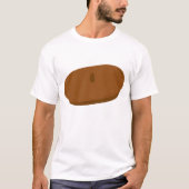 Minimalistisch bruin baret Frans Pet T-shirt (Voorkant)