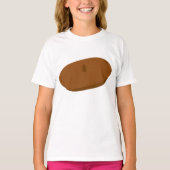 Minimalistisch bruin baret Frans Pet T-shirt (Voorkant)