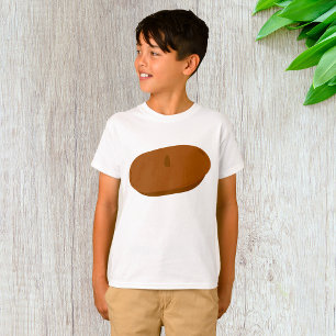 Minimalistisch bruin baret Frans Pet T-shirt