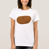 Minimalistisch bruin baret Frans Pet T-shirt (Voorkant)