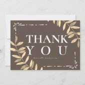 Minimalistisch bruin bedankkaart (Voorkant)