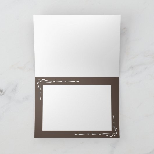 Minimalistisch bruin bedankkaart (Binnen)