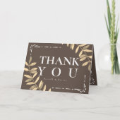 Minimalistisch bruin bedankkaart (Voorkant)