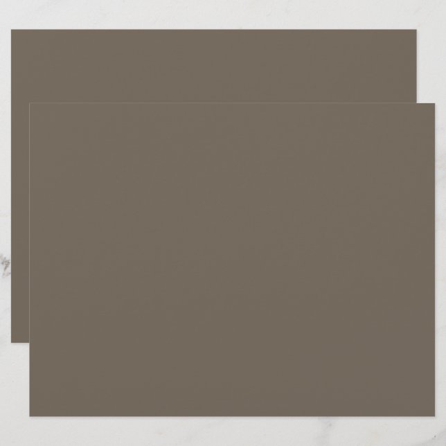 Minimalistisch bruin briefhoofd | Schoon modern st (Voorkant / Achterkant)