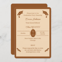 Minimalistisch bruin en beige aangepast Afstuderen