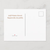 Minimalistisch bruin en beige aangepaste afstudere aankondigingskaart (Achterkant)