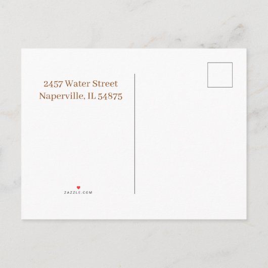 Minimalistisch bruin en beige aangepaste afstudere aankondigingskaart (Achterkant)