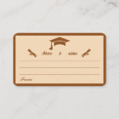 Minimalistisch bruin en beige Afstuderen advies Informatiekaartje (Voorkant)
