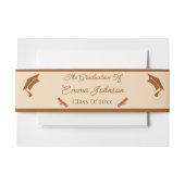 Minimalistisch bruin en beige Afstuderen gepersona Uitnodigingen Wikkel (Voorkant Voorbeeld)