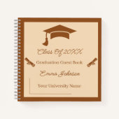 Minimalistisch bruin en beige Afstuderen Notitieboek (Voorkant)