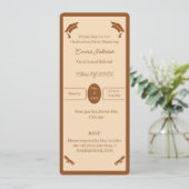 Minimalistisch bruin en beige gepersonaliseerd Afs Kaart (Staand voorkant)