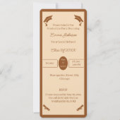 Minimalistisch bruin en beige gepersonaliseerd Afs Kaart (Voorkant)