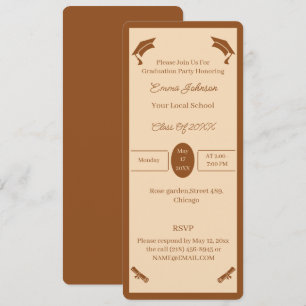Minimalistisch bruin en beige gepersonaliseerd Afs Kaart