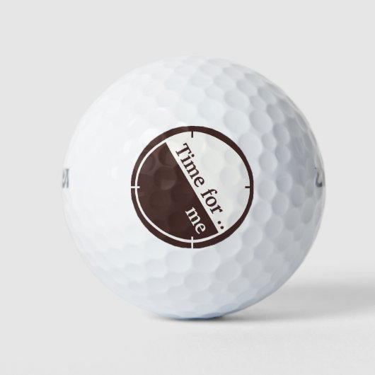 Minimalistisch Bruin en Wit, 60°, Tekst Golfballen (Voorkant)