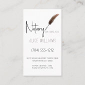 Minimalistisch bruin en witfoto van Notaris - vert Visitekaartje (Voorkant)