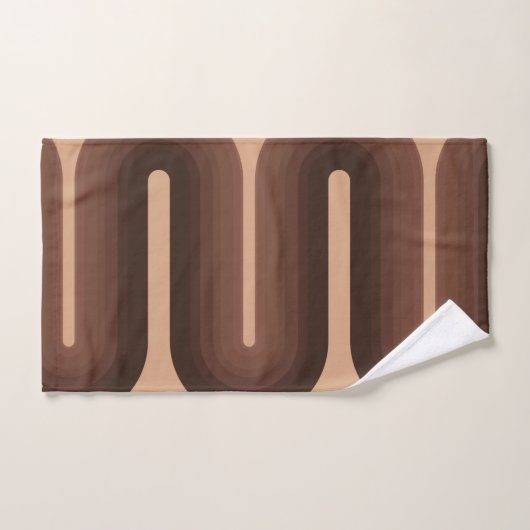 Minimalistisch bruin Geo Bad Handdoek (Handdoek)