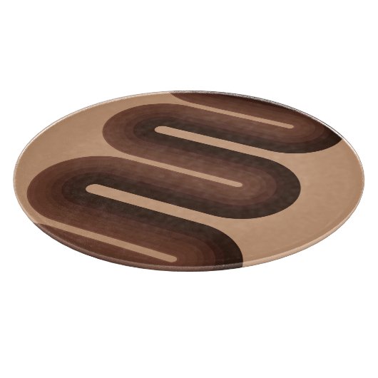 Minimalistisch bruin Geo Snijplank (Hoek)