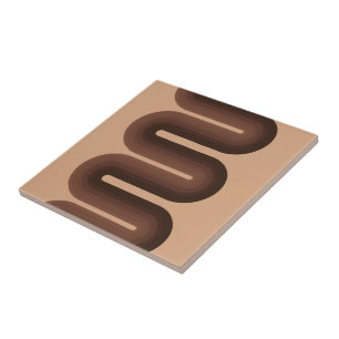 Minimalistisch bruin Geo Tegeltje