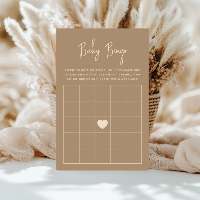 Minimalistisch Bruin Geslacht Onthul Bingo Spel (Creator heeft geüpload)