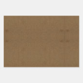 Minimalistisch bruin kraft + zwart kersttrio cadea inpakpapier vel (Voorkant 2)