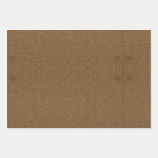 Minimalistisch bruin kraft + zwart kersttrio cadea inpakpapier vel (Voorkant 2)