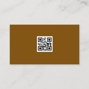 "Minimalistisch bruin Logo QR Code Scan Website Visitekaartje