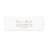 Minimalistisch bruin retour adreslabel etiket (Voorkant)