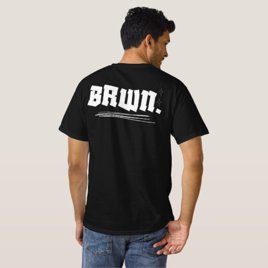 Minimalistisch bruin. Statement T-shirt – Bold Urb (Achterkant volledig)