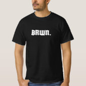 Minimalistisch bruin. Statement T-shirt – Bold Urb (Voorkant)