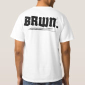 Minimalistisch bruin. Statement T-Shirt – Bold Urb (Achterkant)