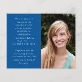 minimalistisch budget Afstuderen vier foto-aankond (Achterkant)