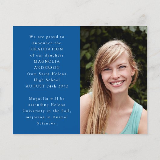 minimalistisch budget Afstuderen vier foto-aankond (Achterkant)