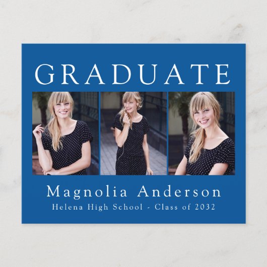 minimalistisch budget Afstuderen vier foto-aankond (Voorkant)