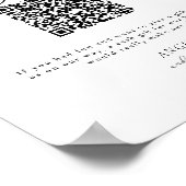 Minimalistisch budget huwelijksreis fonds QR code  Poster (Hoek)