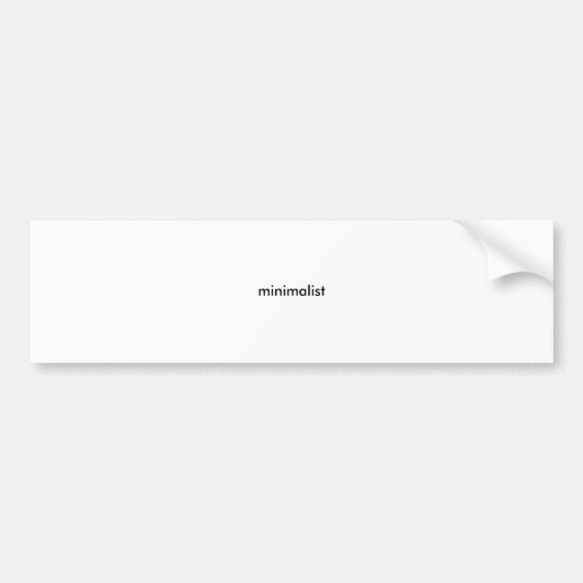 minimalistisch bumpersticker (Voorkant)