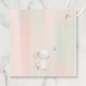 Minimalistisch Bunny en Vlinders Baby shower Bedankjes Labels (Achterkant)