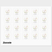 Minimalistisch Bunny en Vlinders Baby shower Vierkante Sticker (Vel)