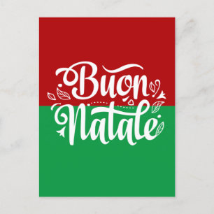 Minimalistisch Buon Natale Italiaanse kerst Briefkaart