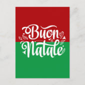 Minimalistisch Buon Natale Italiaanse kerst Briefkaart (Voorkant)