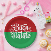 Minimalistisch Buon Natale Italiaanse kerst Papieren Bordje (Feest)