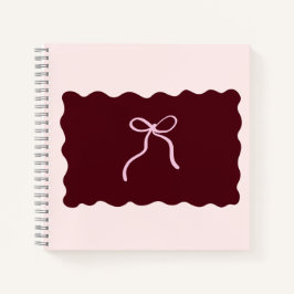 Minimalistisch burgundy spiraalnotitieboek  notitieboek