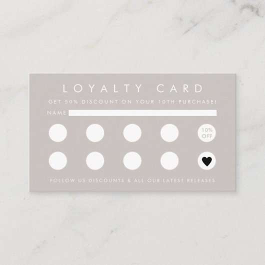 Minimalistisch Business Logo Professioneel Bedrijf Klantenkaartje (Voorkant)