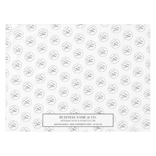 Minimalistisch Business Logo Promotionele Handel S Tafelkleed (Voorkant (Horizontaal))