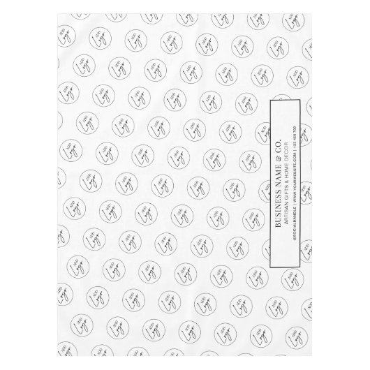 Minimalistisch Business Logo Promotionele Handel S Tafelkleed (Voorkant)