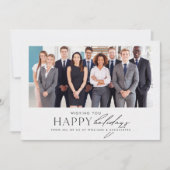 Minimalistisch Business Team Foto Vakantie Kaart (Voorkant)