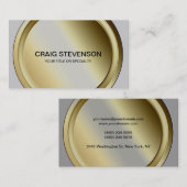 Minimalistisch Button grijs patroonVisitekaartje Visitekaartje (Voorkant / Achterkant)