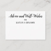 Minimalistisch BW-script, advies en welzijn Kaart (Voorkant)