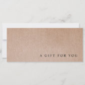 Minimalistisch cadeaucertificaat (Voorkant)